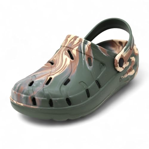 Image of Red Tape Men's Discover Marble Effect Clogs | Comfortable Slip-On Sandals with Adjustable Back Strap