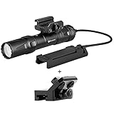 OLIGHT Odin 2000 Lumens Rechargeable Picatinny Rail Mounted Tactical Flashlight with Remote Pressure Switch, Bundled with MLOK Slide Rail Mount Rail Adapter for Odin Mini and Odin Tactical Light