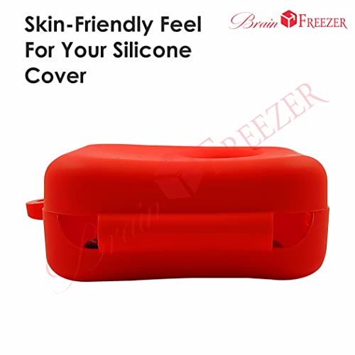 Image of Brain Freezer Stylish Soft Silicone 360 Full Protection Case Cover (Front & Back) Compatible with Nothing Ear (1) Red (Device Not Included)