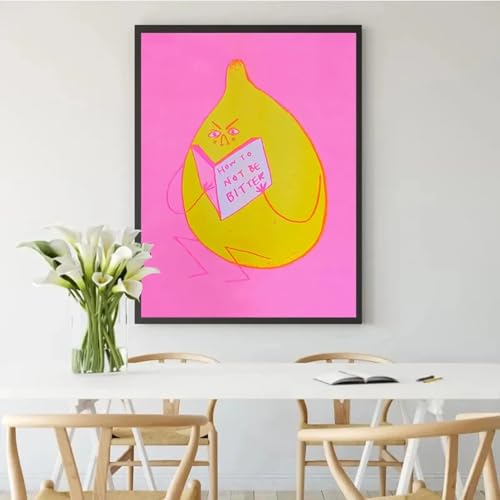 Affiche citron de style mignon pour egayer votre decoration de maison avec une toile coloree