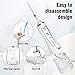 HAUEA Water Flosser, Portable Cordless Rechargeable Dental Oral Irrigator, with 6 Interchangeable Jet Tips IPX7 Waterproof with 320ML Water Tank for Teeth Brace & Bridges Care (White)