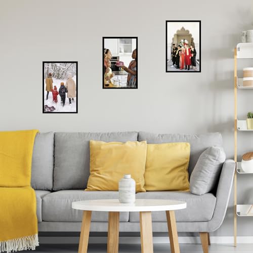 Image of JCJMY 13x22 Picture Frame Black for Poster Photo Picture, Horizontal and Vertical Formats for Wall Hanging, 13 x 22 Wall Gallery Poster Photo Frame for 13 by 22 Photos Posters, Black