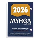 MYRGA - Taco Calendario 2026 Nº 3 Blanco