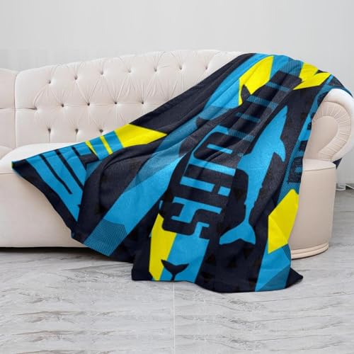 Couverture douce pour canapé et lit Grunge Shark plaid de voyage - 5