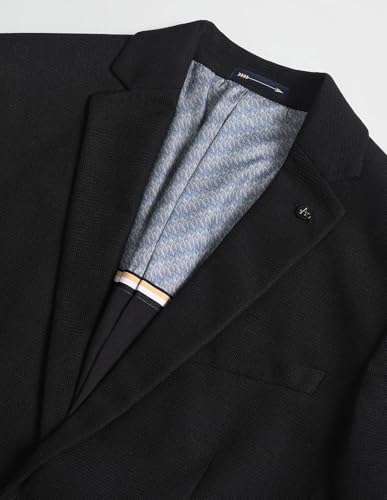 Image of Arrow Knitted Textured Pattern Mens Blazer with Three Pockets and Double-Vented Back Hem Single Breasted Blazer
