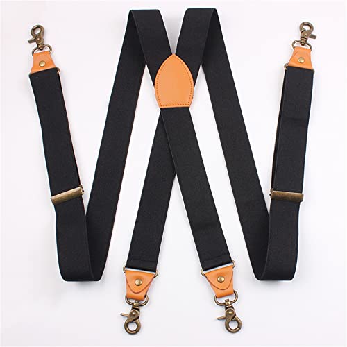 Tirantes para hombre de cuero premium accesorios de vestir alta calidad para trajes formales 3