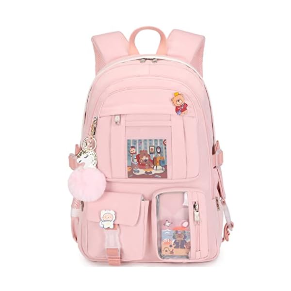 Laptop-Backpacks-16-Inch-School-Bag-College-Backpack-Large-Travel-Daypack-Kawaii-Bookbags-for-Teens-Girls-Women-Students-Pink Laptop Backpacks 16 Inch School Bag College Backpack Large Travel Daypack Kawaii Bookbags for Teens Girls Women Students (Pink)