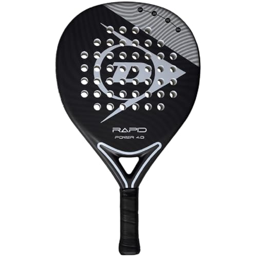 Raqueta Padel Dunlop Rapid Power 4.0 Negra y Gris
