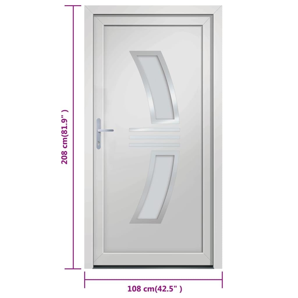 vidaXL Porta di Ingresso Destra/Sinistra Antracite e Bianco Misure Diversi