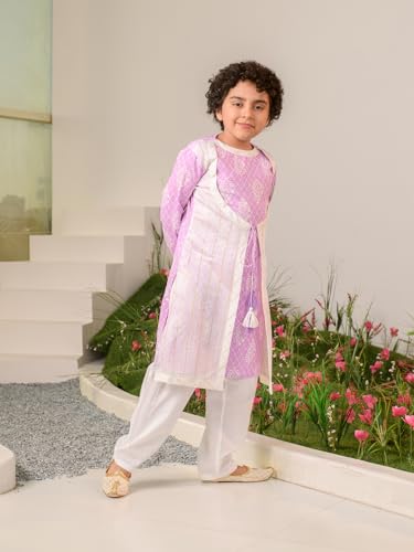 Pspeaches Boys Ethnic Motifs Printed Regular Pure Cotton Kurta With Pyjamas