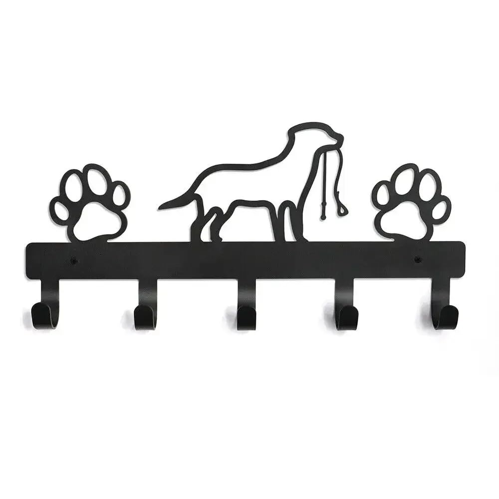 YQINQIN83B Coat Hangers Metal Paw Hanger with 5 Pet Hooks Jacket Key Leash Wall Rack Organizer Towel Storage Iron Art for Bedroom