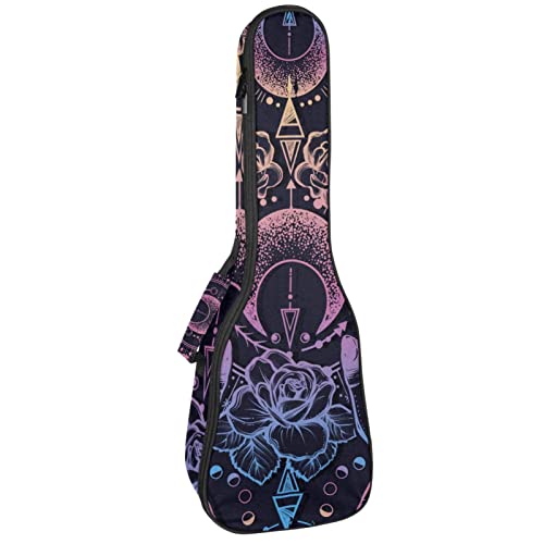 Sac pour ukulélé avec symbole astrologie magique, housse de transport pour ukulélé, housse imperméable Oxford 10 mm d… - Les Beatles, Paul McCartney, John Lennon, RIngo Starr, George Harrison Sac pour ukulélé avec symbole astrologie magique, housse de transport pour ukulélé, housse imperméable Oxford 10 mm d…