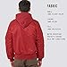 Alpha Industries Men's Bomber MA-1 Hooded Flight Jacket (XS, Red with Olive Lining)