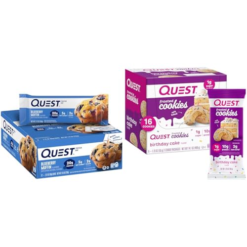 Barritas proteicas Quest Nutrition Blueberry Muffin y galletas miniatura 1