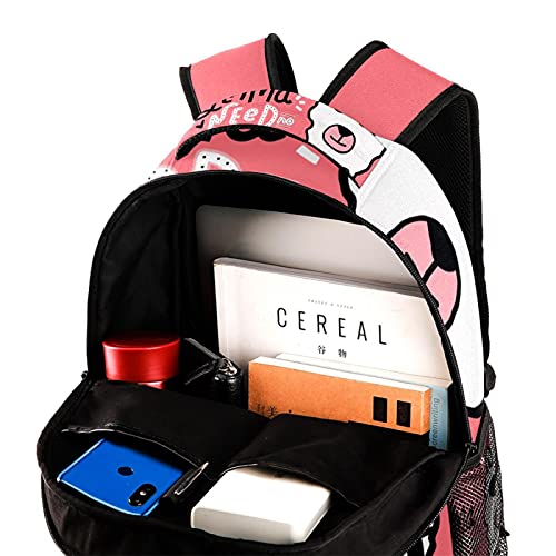 Mochila de alpaca rosa para senderismo y excursiones al aire libre 4