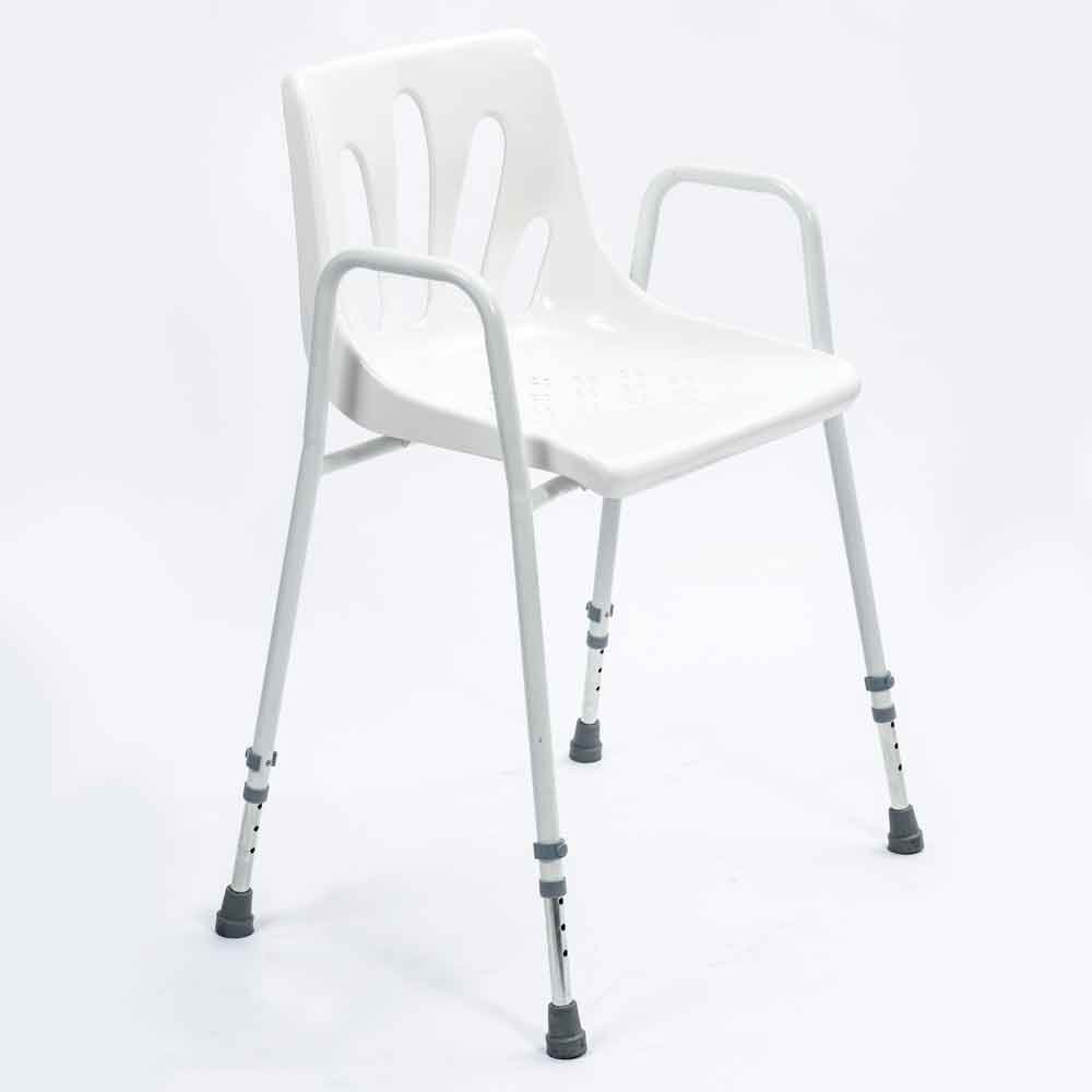 Nrs Healthcare P01560 - Silla de ducha con brazos, altura ajustable