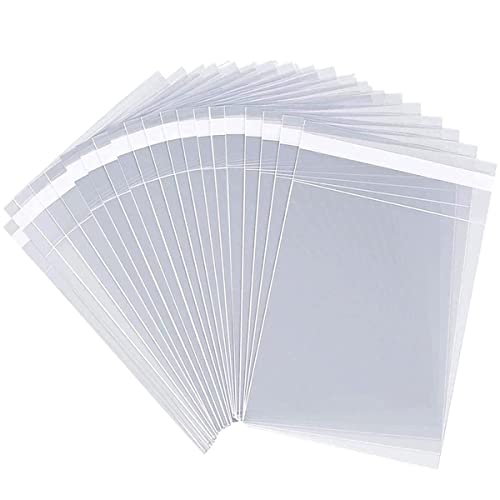 Rosy.Moment Clear Resealable Plastic Bags Self Adhesive Sealing OPP Cello Bags for Bakery Cookies Candy Treats Decorative Wrappers 50pcs Size 5x7cm
