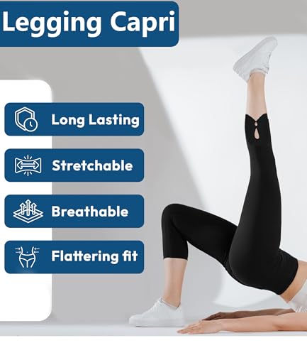 Women’s Summer Casual Capri Leggings High Stretch Yoga Skinny Pants Comfortable Leggings for Workout3
