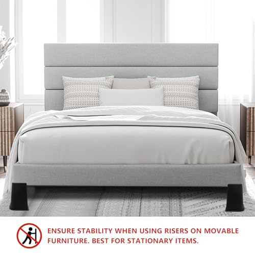 image for HANIHUA Bed Risers 8 inch Heavy Duty, 4 Pack Oversized Furniture Riser