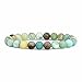 Natural Multicolor Amazonite Gemstone 8mm Round Beads Stretch Bracelet 7" Unisex