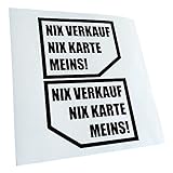 Kiwistar - Autoaufkleber - Nix verkaufen, nix Karte, Meins! 12,5 x 10 cm - Heckscheibe Auto Aufkleber wetterfest für Kfz LKW Mofa Truck - Sticker außen selbstklebend Tuning Zubehör für Fenster Fahrzeug