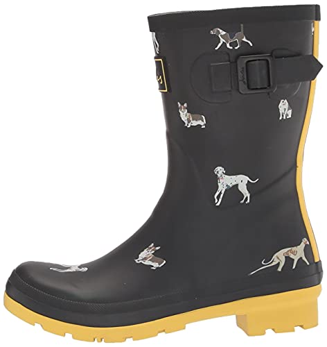 Joules Womens Rain Boot, Black Dog, 9 Us #TOP7
