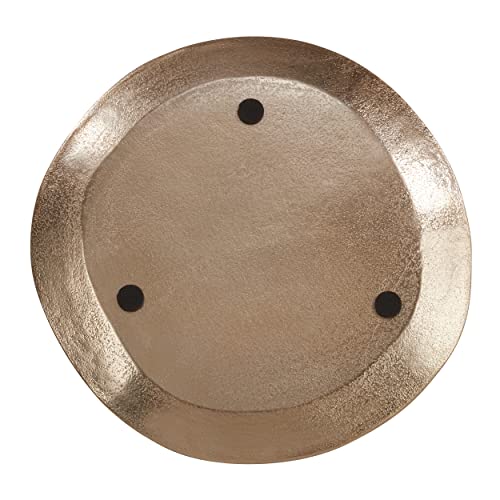 Gold-Tone-Brushed-Aluminum-Fine-Dining-Holiday-Special-Occasion-Plate-Charger-13-Round-set-of-4