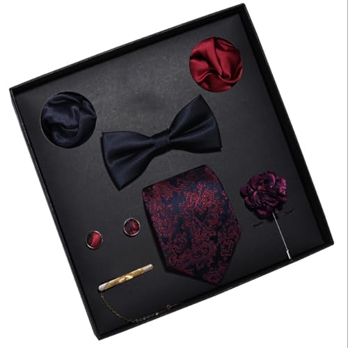 Set de corbata formal negro para hombre miniatura 1