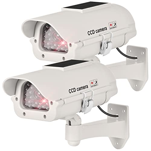 BNT Solar Powered Fake Dummy Security Camera, Fake Camera Simulated