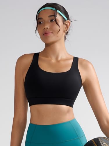Image of RUNNING GIRL High Impact Sports Bras for Women,Racerback Running Bra Workout Crop Tank Tops Longline Sports Bra Push up