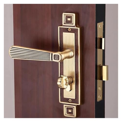 Cerradura de puerta metálica para panel grande interior con llave 4