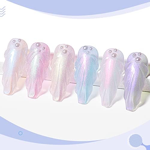 AIMEILI Perłowy żel do paznokci 6 kolorów przezroczysty perłowy połysk błyszczący brokatowy żel UV LED Soak Off Pearl Effect perłowy żel lakier do paznokci zestaw 42