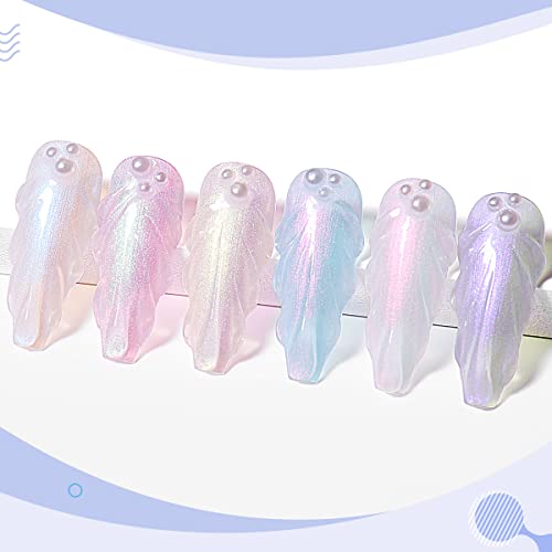 Aimeili Hema Free Pearl Gel Nail Polish, Shimmer Mermaid Nail Gel Soak Off U V Gel Polish Set Of 6Pcs X 10Ml - Kit Set 42 #TOP2