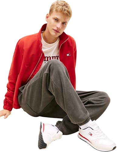 Tommy Jeans Uomo Tjm Eva Runner Pelle Em0em01649Low Top, Blu RWB, 40 EU - Immagine 2