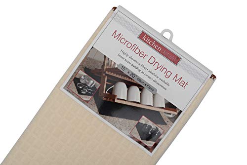 Image of Store2508 Microfiber Reversible Dish Drying Mat (Pack of 2) (38 * 51 Cm Each) (Ivory)