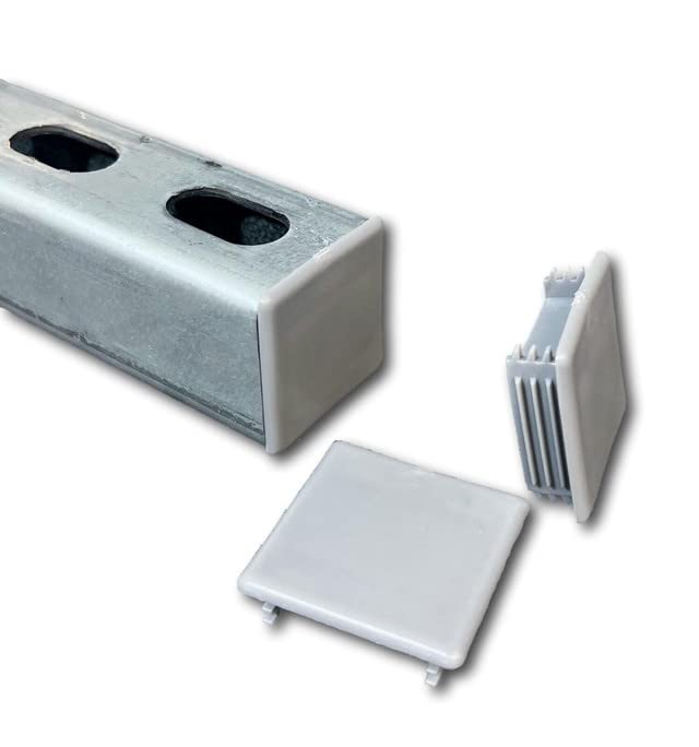 (Customize quantity) Plastic Safety PVC Style Low Profile End Caps for Unistrut Channel 1-5/8" X 1-5/8" inch GRAY