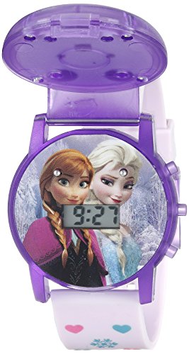 Accutime Relógio de pulso infantil Disney Frozen digital de quartzo com pulseira, presente barato e