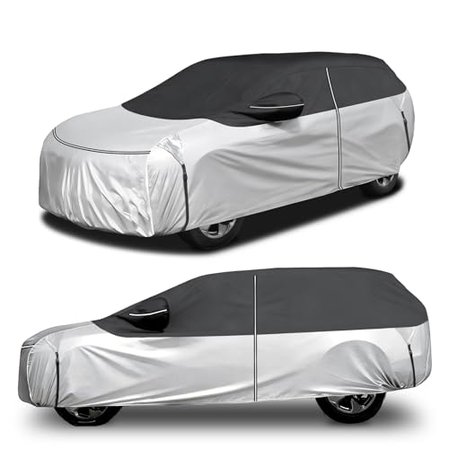 Image of Cartist 420D Car Cover for Cadillac Escalade 1999-2026 2027, All Weather Car Cover for Escalade Accessories, Full Exterior Cover Rain Waterproof Protector with Zipper & Cotton Lining