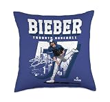 Shane Bieber | Toronto MLB Baseball Players | MLBSBI205M Throw Pillow