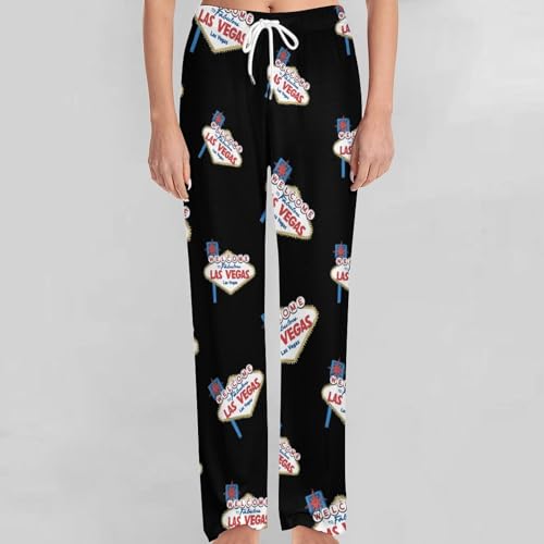 Welcome to Las Vegas Soft Pajama Pants Bottoms Comfy Lounge Sleepwear PJs with Pockets for Men Women 5