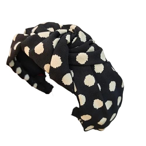 LXLHWN Women’S Wide Side Headband Classic Polka Dot Knot Hairband
