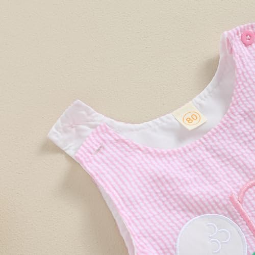 Toddler Baby Girl Summer Dress Sleeveless Tank Dress Baby 1st Birthday Hole in One Golf Girl Outfit4