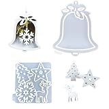 Luoyiyuan クリスマス ベル ペンダント シリコン モールド イースター ハンギングオーナメント プラスター パーティー ホリデー デコレーション シリコン クリスマス 壁掛け オーナメント エポキシ樹脂型