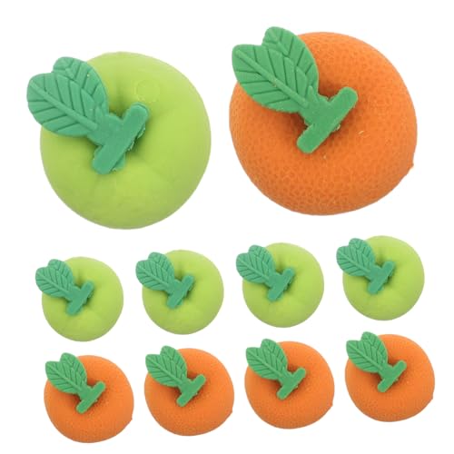 DEARMAMY 100個ミニフルーツ消し かわいいリンゴ オレンジ型 学生向け 教室装飾 文具賞品 学校用報奨グッズ
