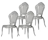 La chaise a une structure en polycarbonate extrêmement résistante mais légère, ce qui facilite le déplacement. Grâce au matériau dont les chaises sont composées, elles sont faciles à nettoyer pour que vous puissiez les utiliser au quotidien. Le design minimaliste et les lignes épurées de ce fauteuil le rendent parfait pour tout type d'occasion ou de style d'ameublement.