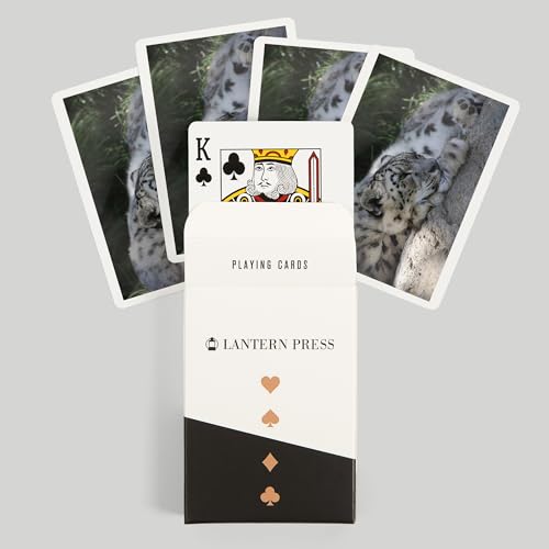 Baraja de Poker Lantern Press Snow Leopard 52 Cartas miniatura 6