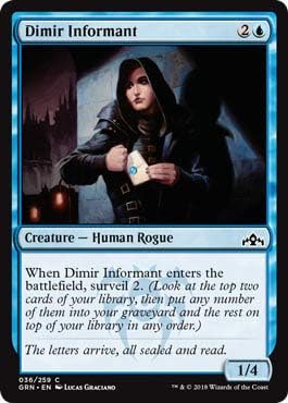 Magic The Gathering - Dimir Informant (36/259) - Guilds of Ravnica