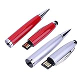 Größe: 140 x 20 x 10 mm FLAMEER 2 x Eingabestifte 3 IN1 Dünne Spitze Stylus Pen Kugelschreiber mit 32Gb Daten Speichern Stift Memory