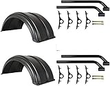 2 + 2, BP (2) 8590017-x2 Polymer Fenders and (2) 8591000-x2 Mounting Brackets. Fits trucks with 16" to 17" dual rear wheels.