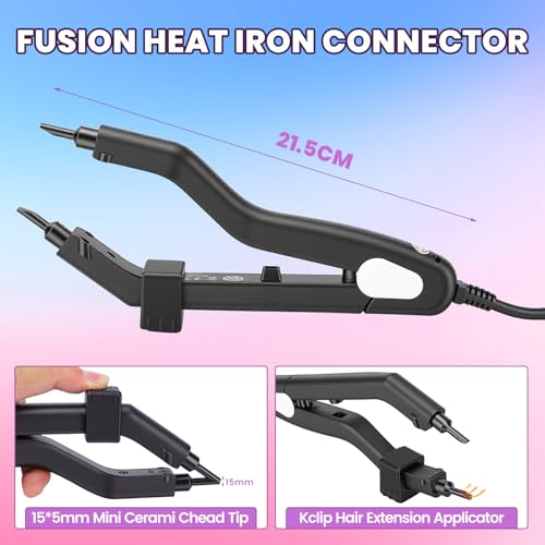 Outil d'extensions de cheveux fusion à chaud pour éviter les poses ratées - 4